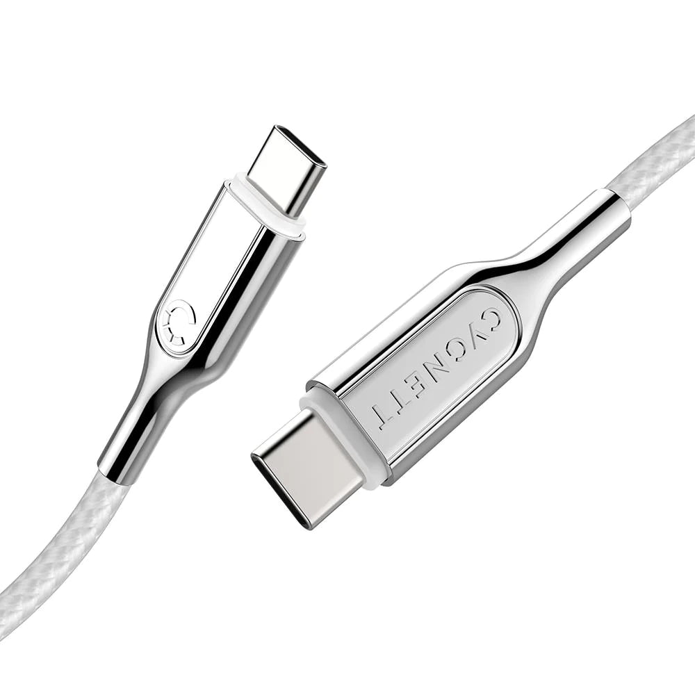 Cygnett Armored 2.0 C to C (5A/100W ) Cable 10cm, White