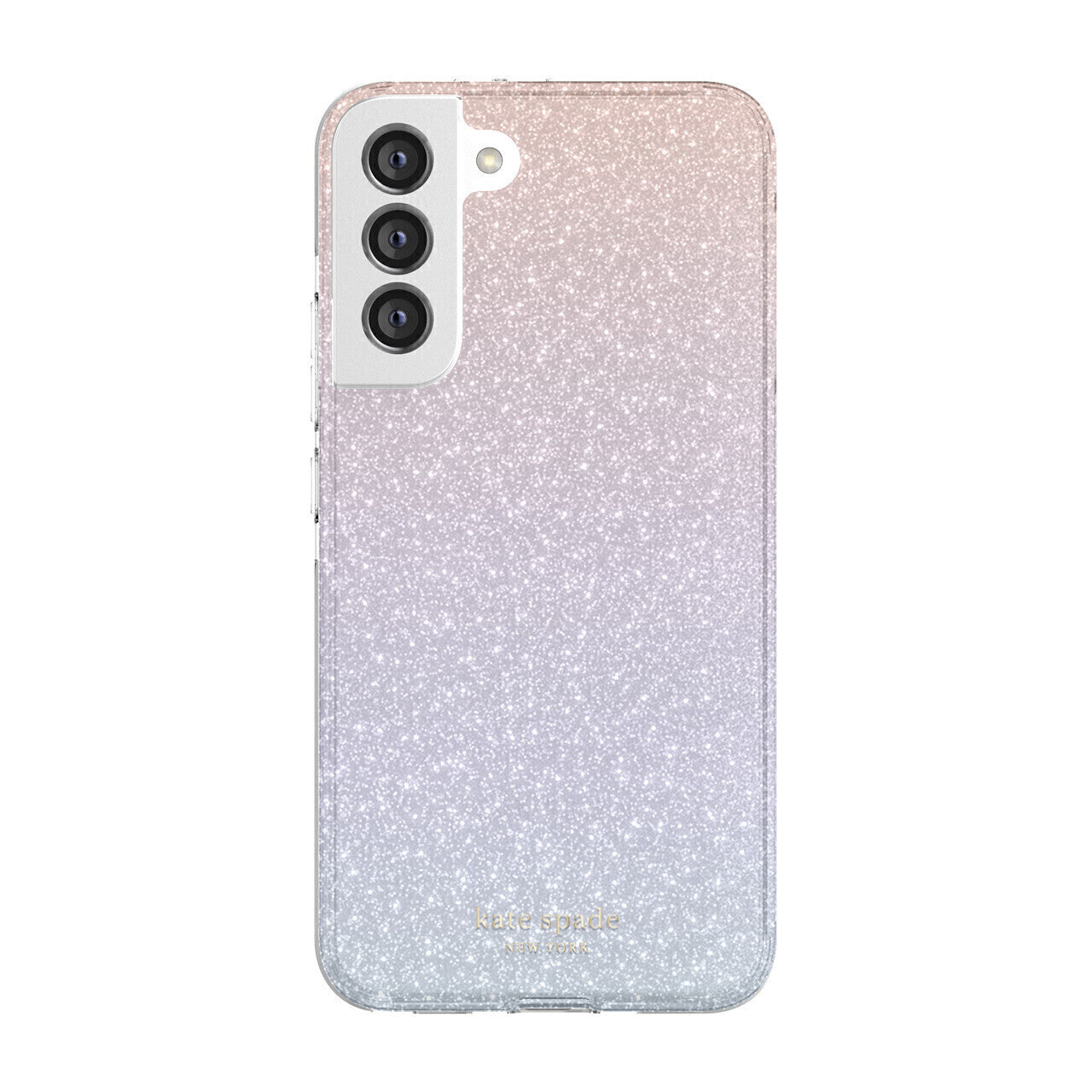 Kate Spade New York Samsung Galaxy S22 Plus 5G Defensive Hardshell, Ombre Glitter/Pink/Purple/B