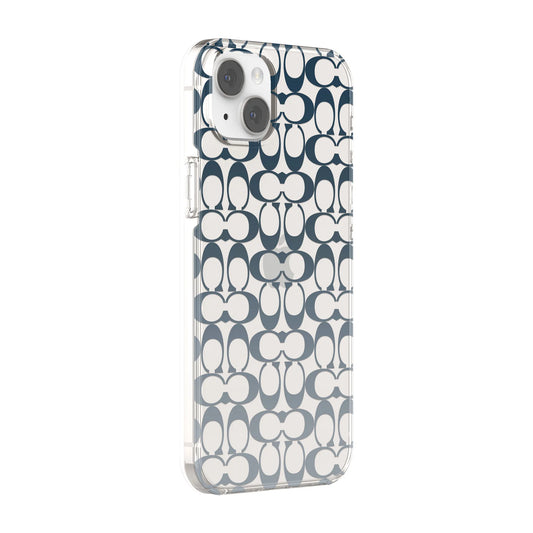 Coach iPhone 14 Plus Protective Case, Signature C Blue Ombre